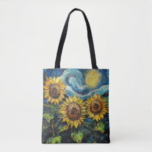 Van Gogh Sonnenblumen und Sternennacht