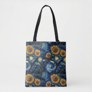 Van Gogh Sonnenblumen und Sternennacht