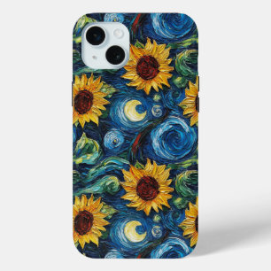 Van Gogh Sonnenblumen und Sternennacht Case-Mate iPhone Hülle
