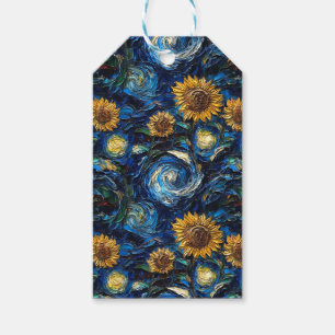 Van Gogh Sonnenblumen und Sternennacht Geschenkanhänger