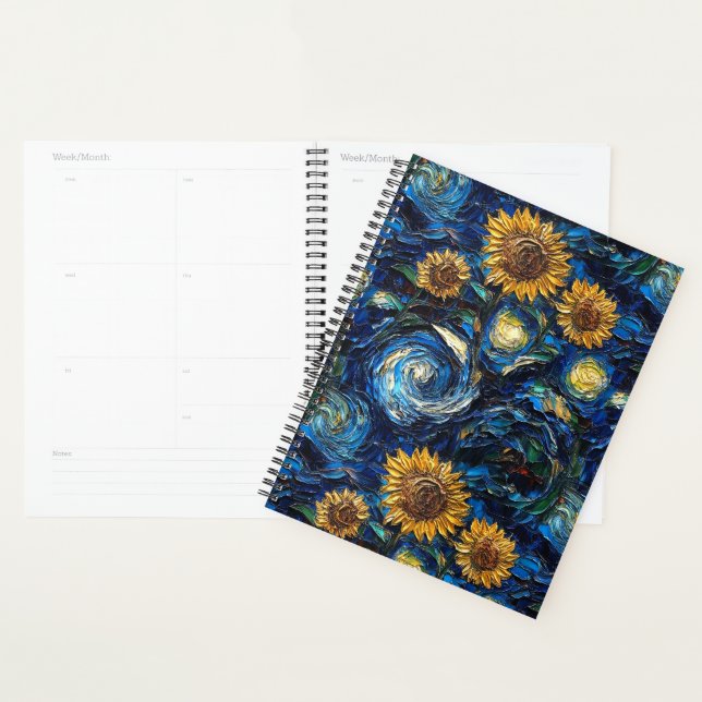 Van Gogh Sonnenblumen und Sternennacht Planer (Anzeige)
