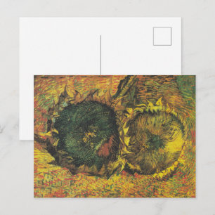 Van Gogh Sonnenblumen - Vintage Goldene Blumenkuns Postkarte