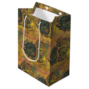Van Gogh Sonnenblumen - Vintage goldene Blumenskun Mittlere Geschenktüte