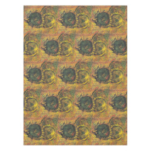 Van Gogh Sonnenblumen - Vintage goldene Blumenskun Tischdecke
