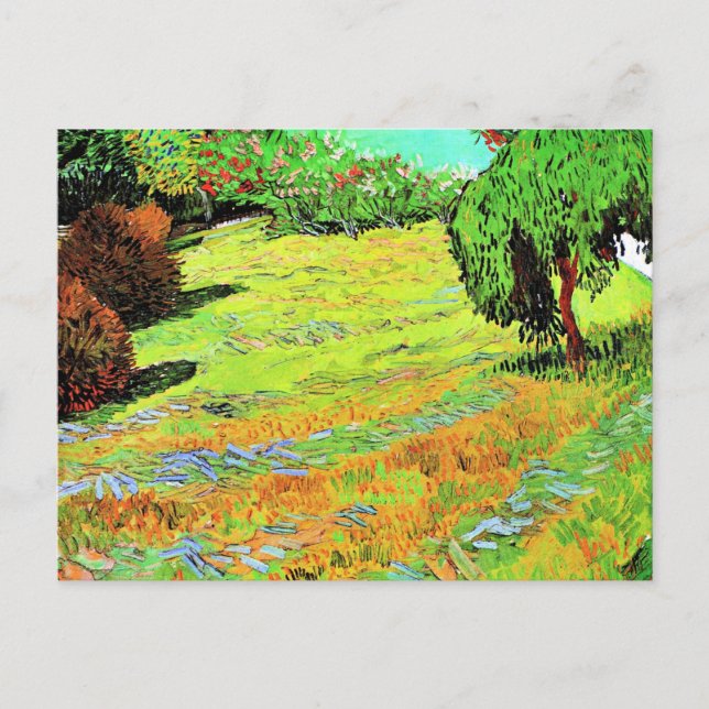 Van Gogh - Sonnige Rasen im öffentlichen Park Postkarte (Vorderseite)