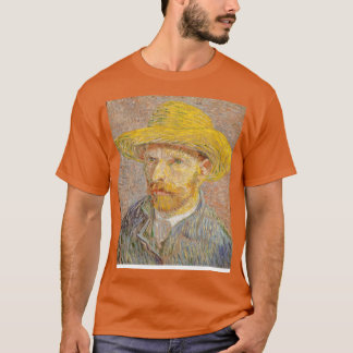 Van Gogh SPortrait mit einem Strohhut T-Shirt