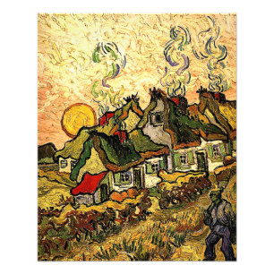 Van Gogh - Starke Hütten im Sonnenschein Fotodruck