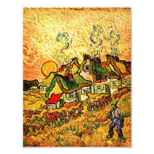 Van Gogh - Starke Hütten im Sonnenschein Fotodruck