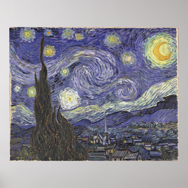 van Gogh - Starry Night (1889) Poster (Vorne)