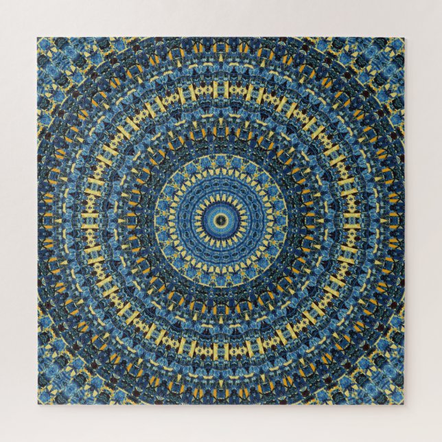 Van Gogh Starry Night Abstrakt Groovy Boho Mandala Puzzle (Vertikal)