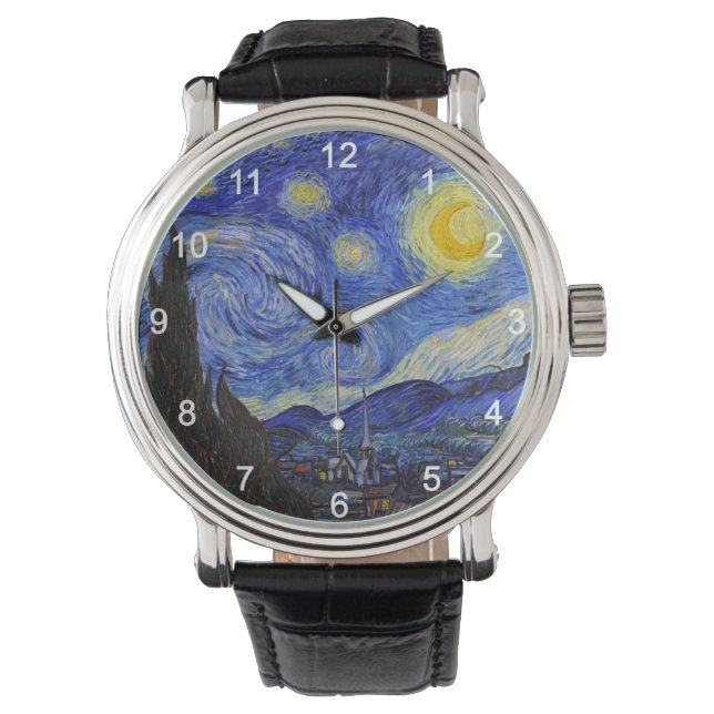 van Gogh “ Starry Night ” Armbanduhr (Vorderseite)