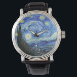 VAN GOGH Starry Night Armbanduhr<br><div class="desc">"van gogh vincent", Sternennacht, "berühmtes Gemälde", Vintag, Sterne, Himmel, "Fine Art", blau</div>