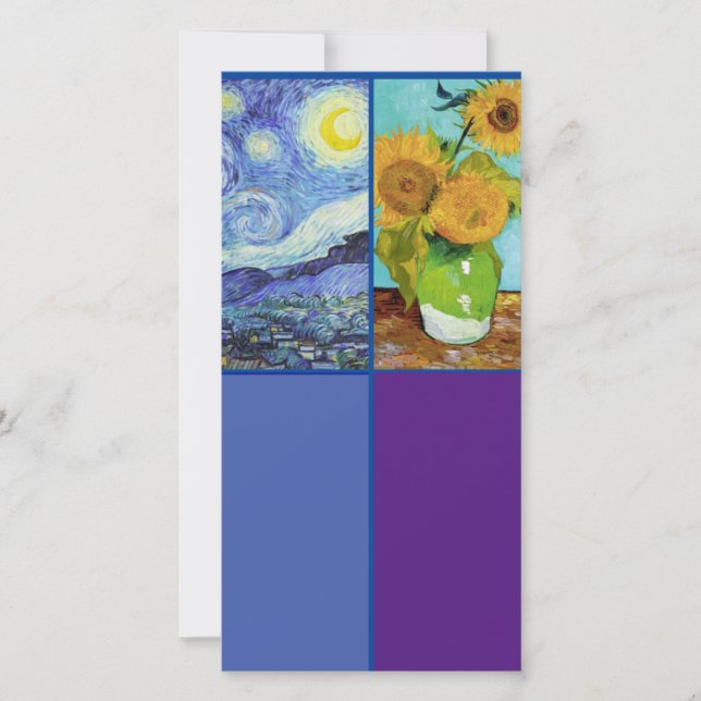 Van Gogh, Starry Night, Art Lesezeichen Card Karte (Vorderseite)