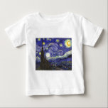 Van Gogh Starry Night Baby T-shirt<br><div class="desc">Van Gogh Starry Night</div>