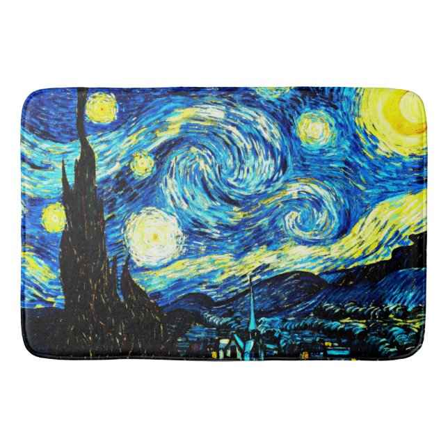 Van Gogh - Starry Night Badematte (Vorderseite)