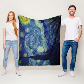 Van Gogh Starry Night Bedding Set Fleecedecke