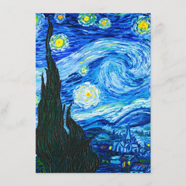 Van Gogh Starry Night Begleitkarte (Vorderseite)