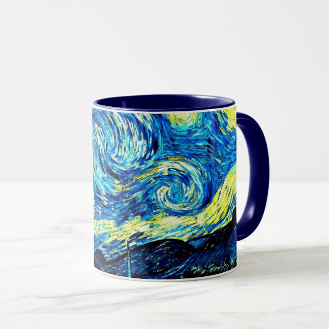 Van Gogh - Starry Night, berühmte Tasse für Malere (VorderseiteRechts)