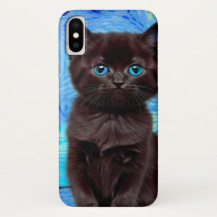 Van Gogh Starry Night Black Cat Case-Mate iPhone Hülle