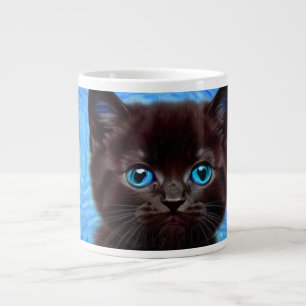 Van Gogh Starry Night Black Cat Jumbo-Tasse