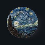 Van Gogh Starry Night Button<br><div class="desc">Meisterwerk der Vincent Van Gogh Starry Night,  Vintage Kunstwerke zu modernen Produkten aus Zazilicious</div>