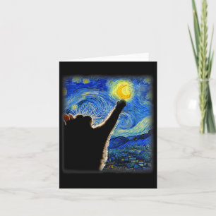 Van Gogh Starry Night Cat - Clic Fit Karte