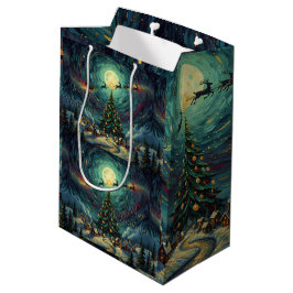 Van Gogh 'Starry Night' Christmas Gift Bag  Mittlere Geschenktüte