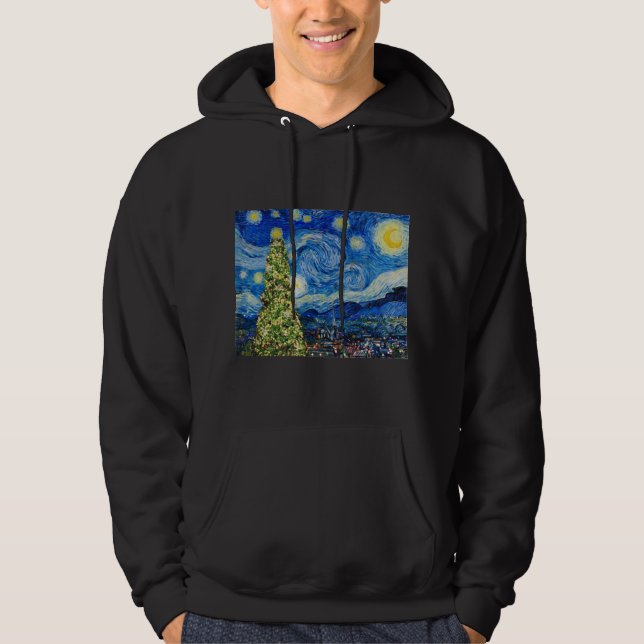 Van Gogh Starry Night - Christmas Tree Hoodie (Vorderseite)