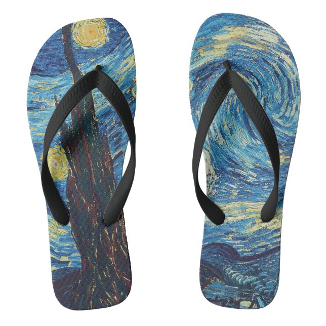 Van Gogh Starry Night Classic Impressionismus Art Flip Flops (Fußbett)