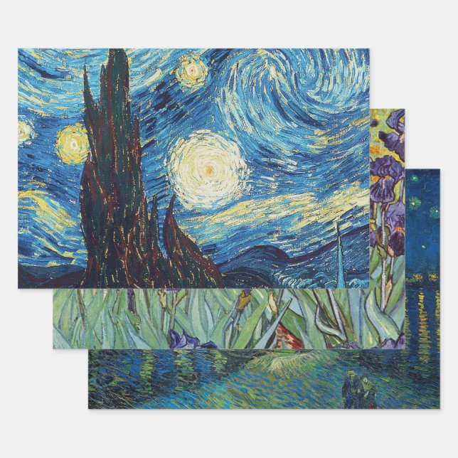 Van Gogh Starry Night Classic Impressionismus Art Geschenkpapier Set (Set)