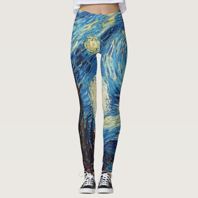 Van Gogh Starry Night Classic Impressionismus Art Leggings (Vorderseite)