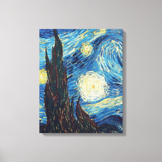 Van Gogh Starry Night Classic Impressionismus Art Leinwanddruck (Vorderseite)