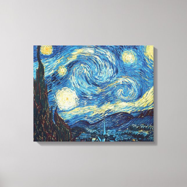 Van Gogh Starry Night Classic Impressionismus Art Leinwanddruck (Vorderseite)