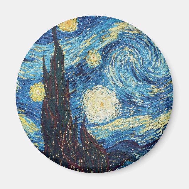 Van Gogh Starry Night Classic Impressionismus Art Magnet (Vorne)