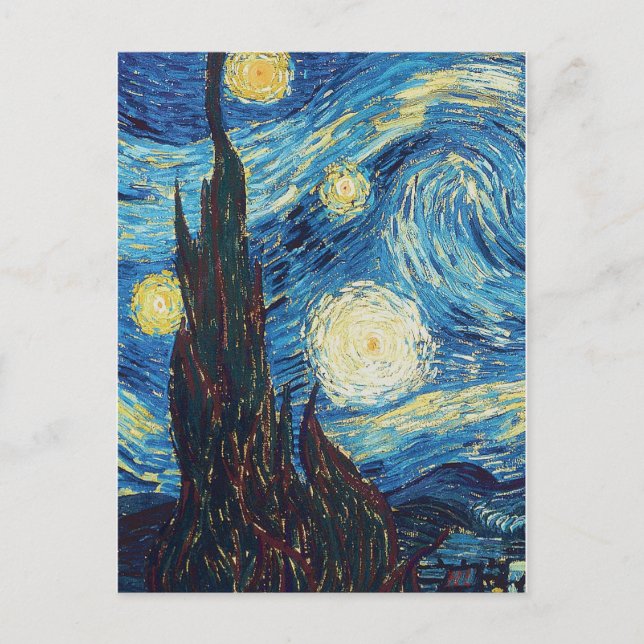 Van Gogh Starry Night Classic Impressionismus Art Postkarte (Vorderseite)
