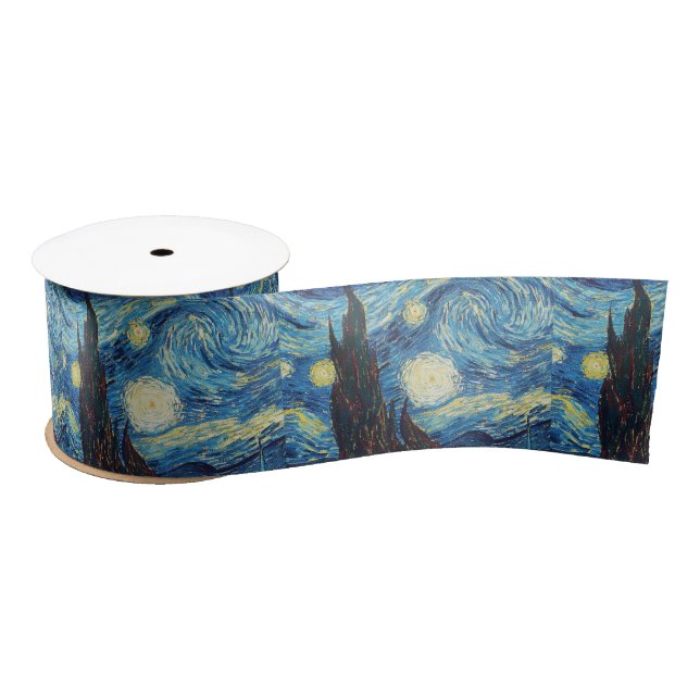 Van Gogh Starry Night Classic Impressionismus Art Satinband (Spule)