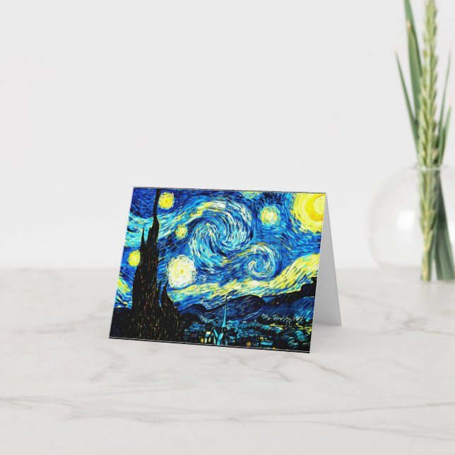 Van Gogh - Starry Night Dankeskarte (Vorderseite)