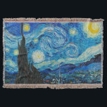 Van Gogh - Starry Night Decke<br><div class="desc">Starry Night,  berühmtes Gemälde von Vincent van Gogh.</div>