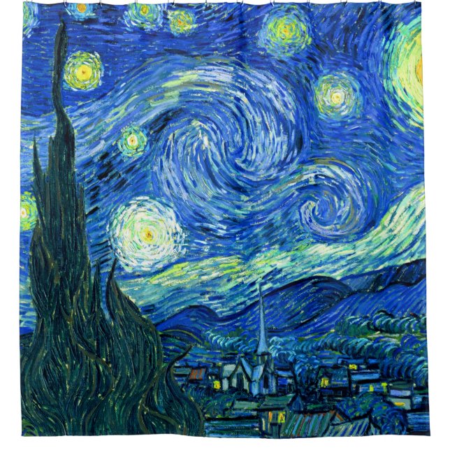 Van Gogh Starry Night Duschvorhang (Vorderseite)