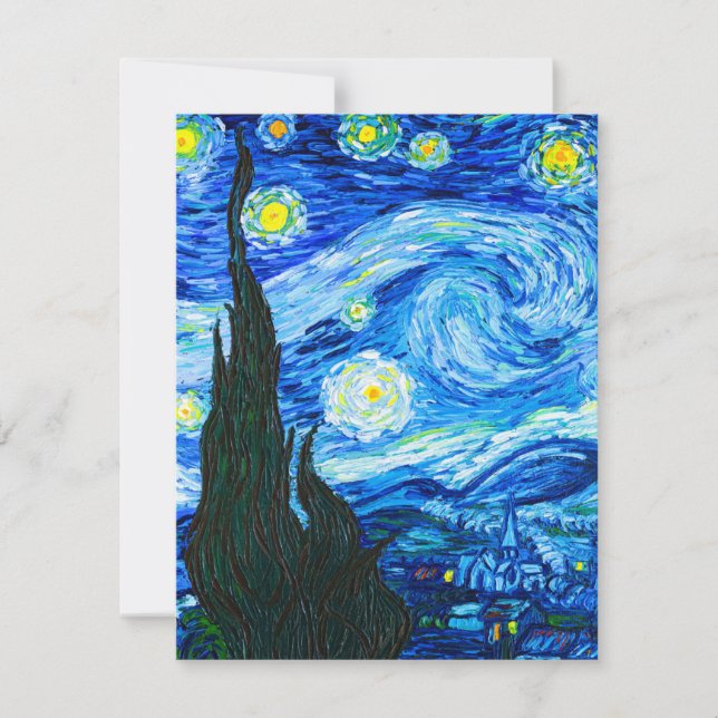 Van Gogh Starry Night Einladung (Vorderseite)