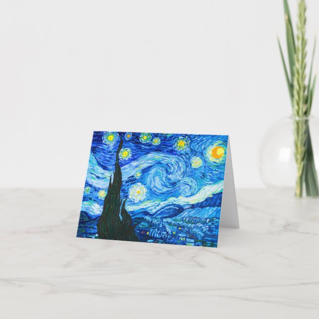 Van Gogh Starry Night Einladung (Vorderseite)