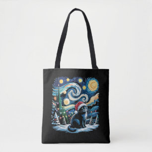 Van Gogh Starry Night Festivals Black Cat