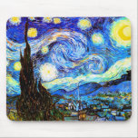 Van Gogh Starry Night Fine Art Mousepad<br><div class="desc">Starry Night,  schöne Kunst von Vincent van Gogh.</div>