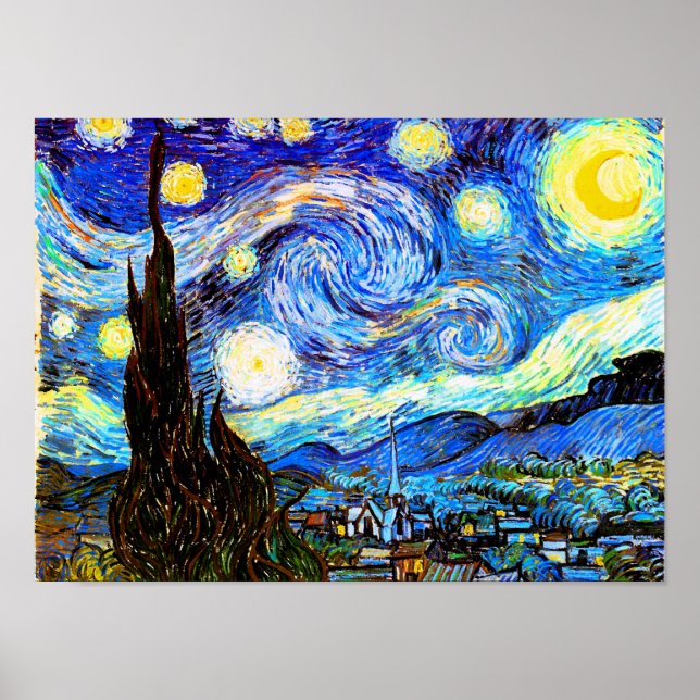 Van Gogh Starry Night Fine Art Poster (Vorne)