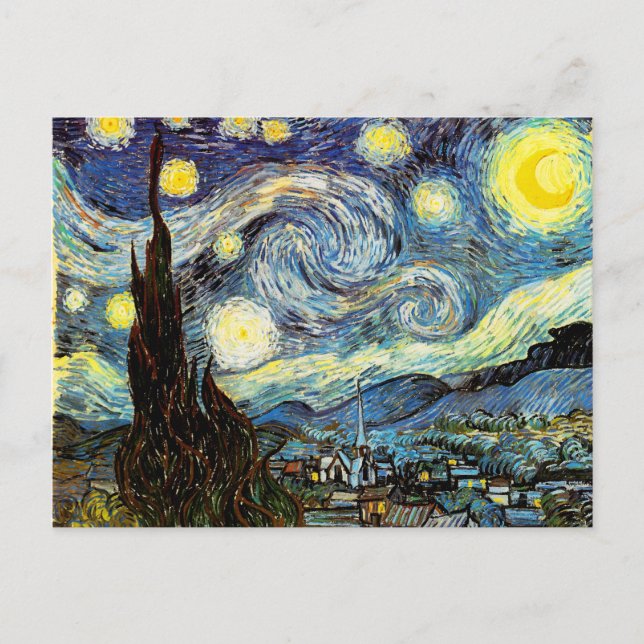 Van Gogh Starry Night Fine Art Postkarte (Vorderseite)