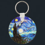 Van Gogh Starry Night Fine Art Schlüsselanhänger<br><div class="desc">Starry Night,  schöne Kunst von Vincent van Gogh.</div>
