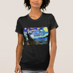 Van Gogh Starry Night Fine Art T-Shirt<br><div class="desc">Starry Night,  schöne Kunst von Vincent van Gogh.</div>