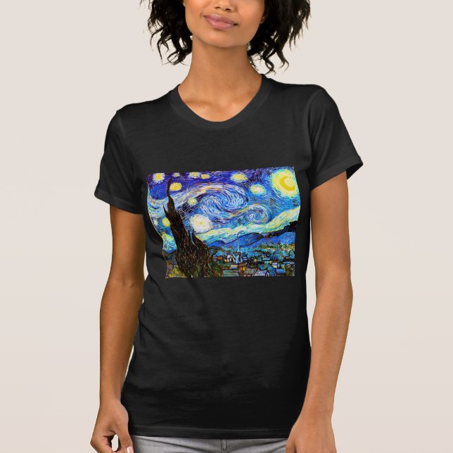 Van Gogh Starry Night Fine Art T-Shirt (Vorderseite)