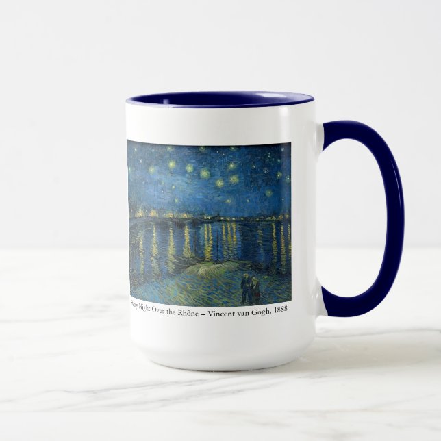 Van Gogh Starry Night Gratitude Artistic Uplifting Tasse (Rechts)