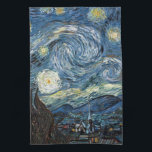 Van Gogh Starry Night Handtuch<br><div class="desc">Meisterwerk der Vincent Van Gogh Starry Night,  Vintage Kunstwerke zu modernen Produkten aus Zazilicious</div>
